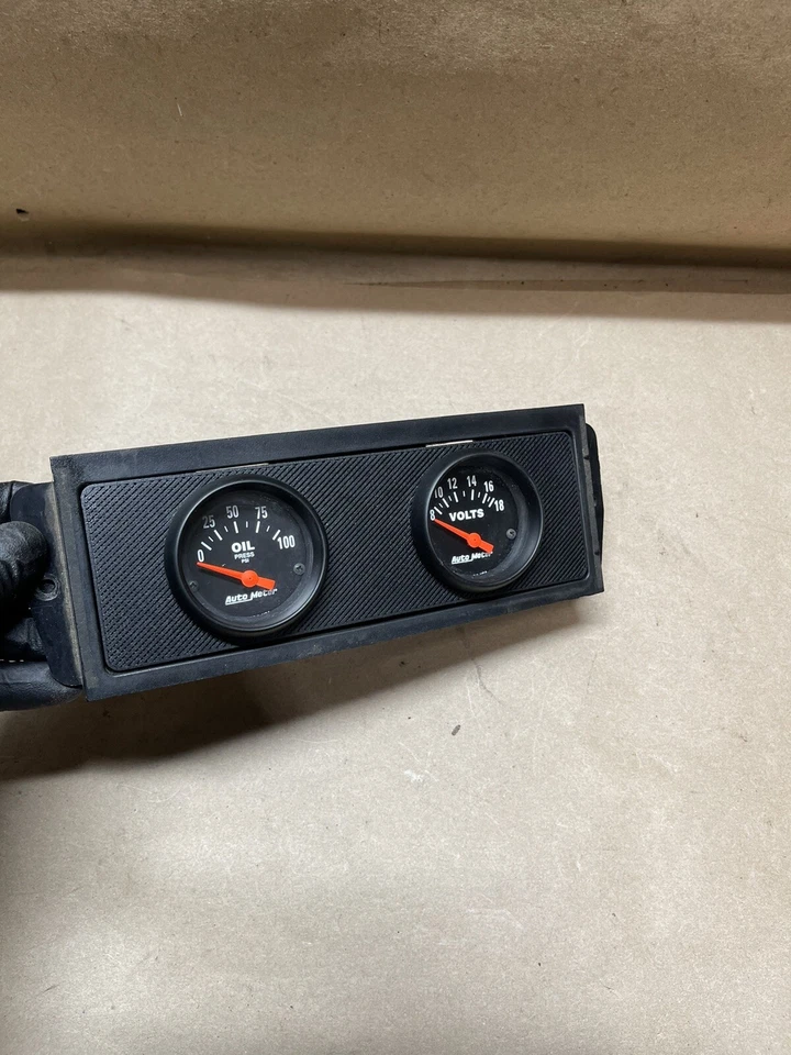 88-91 Honda Civic EF Radio Bezel Autometer Gauge Pod Custom Oil Pressure Volts - Image 4 of 4