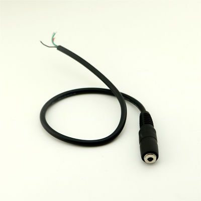 3.5mm Mini Female Jack Stereo 4 Pin 4 Wire Audio W/ Cable Cord Connector DIY 1FT