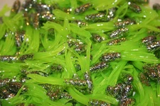 40 pk 1.5" Scale Silver / Chartreuse Crappie Fishing Tube Jig Skirts Bluegill