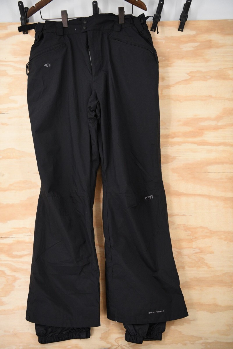 Columbia Convert Snow Pants Mens L Black Waterproof Omnitech