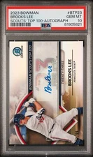2023 Bowman - Scouts Top 100 Autographs Brooks Lee Auto #BTP-23 /99 PSA 10