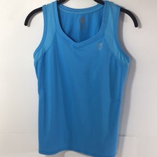 K-Swiss Womens Tank Top Shirt Small Blue Vented Tennis Fitness Yoga Running