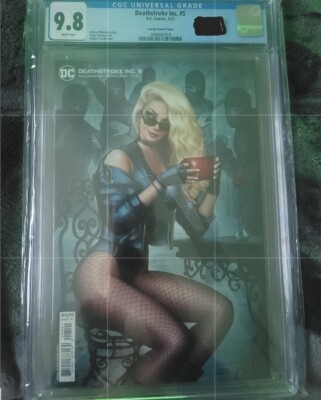 DC Deathstroke Inc. #5 Slab CGC 9.8 Szerdy Variant Cover Sexy Black Canary 1:25 
