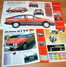 1986 ALFA ROMEO GTV6 SPECS INFO ORIGINAL POSTER BROCHURE 86 GTV 6 GT V6