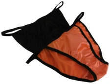 Halloween 2 Shiny SATIN Plain TANGA string bikini brief ORANGE & BLACK   XS-XXL 