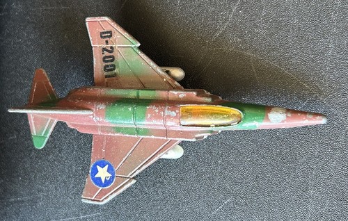 VINTAGE 1980s No. 2011 Pull Back F-4E J PHANTOM III Hong Kong Diecast Toy Plane - Picture 2 of 4