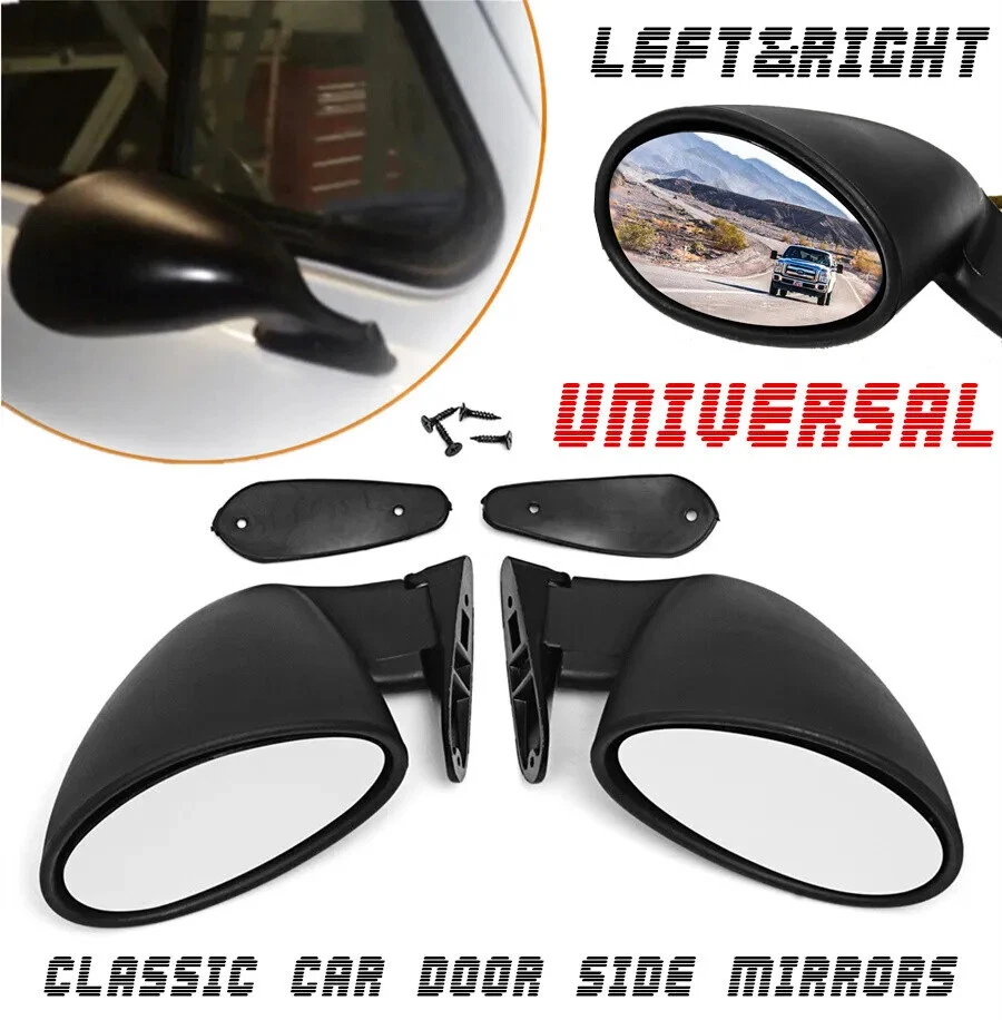 2* Espejo retrovisor lateral ala puerta estilo clásico California Hot Rod Muscle Car universal Foto 3 de 4