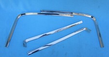 1966-67 Gto Chevelle Cutlass Gs Stainless Rear Window Moldings - Polished