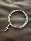 James Avery Retired St. Teresa Cross Triple Hammered Bangle Bracelet 2 5/8”