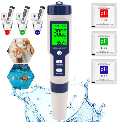 Digital PH Wert+TDS-EC Wasser Messgerät Tester Meter Aquarium Pool Prüfer,PH0~14
