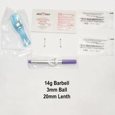 Body Piercing Set Disposable Forceps 14g  Kit Naval Nipple Nose Ear Brow