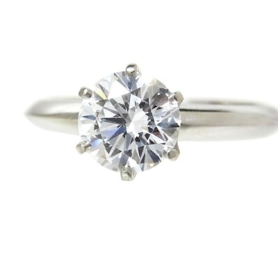 Tiffany マリッジリング　pt950 TIFFANY & Co. TIFFANY CO Solitaire Diamond Ring PT950 Diamond