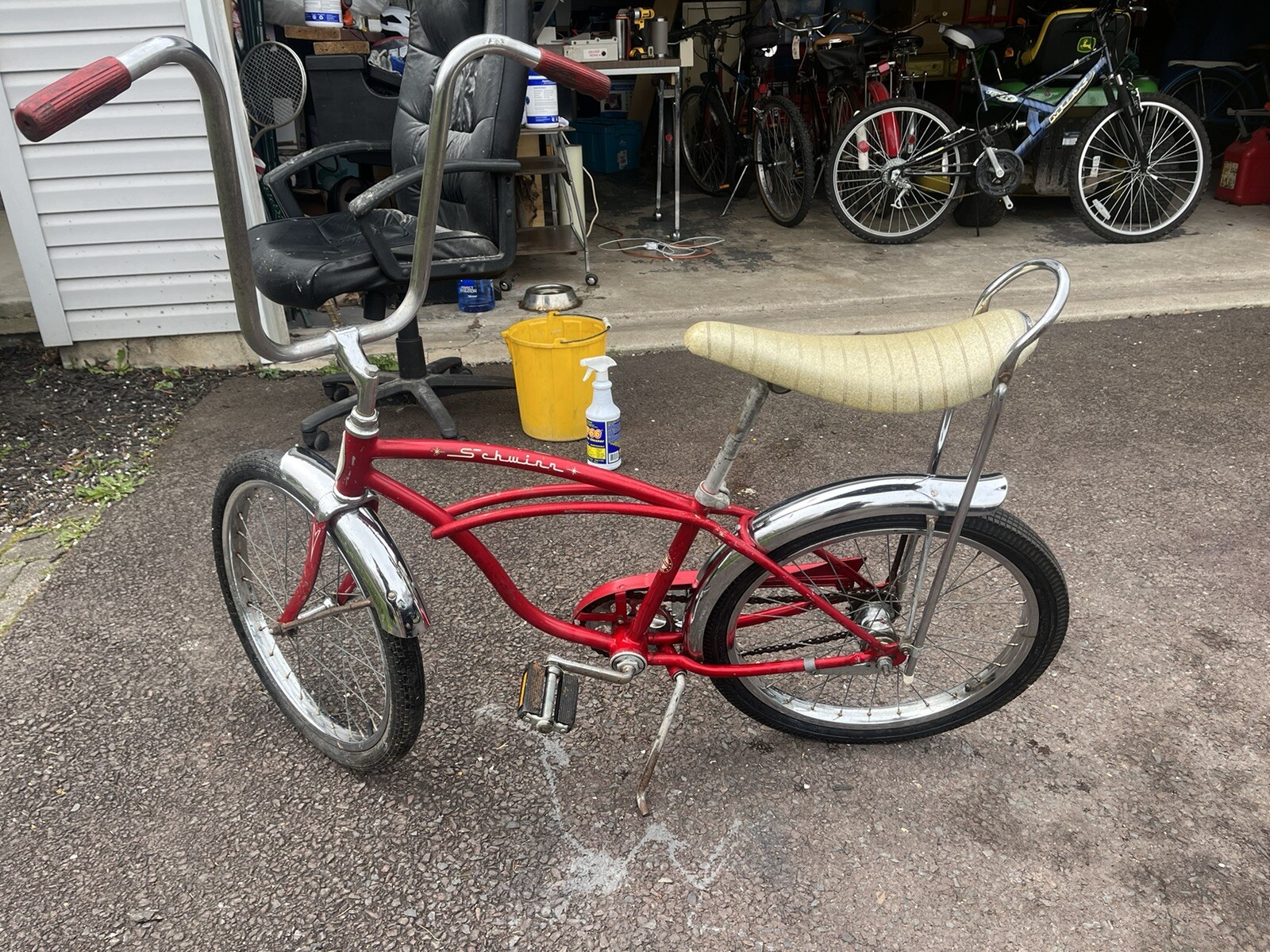 Schwinn Stingray Junior Bicycle, Red, Original Slight Ware