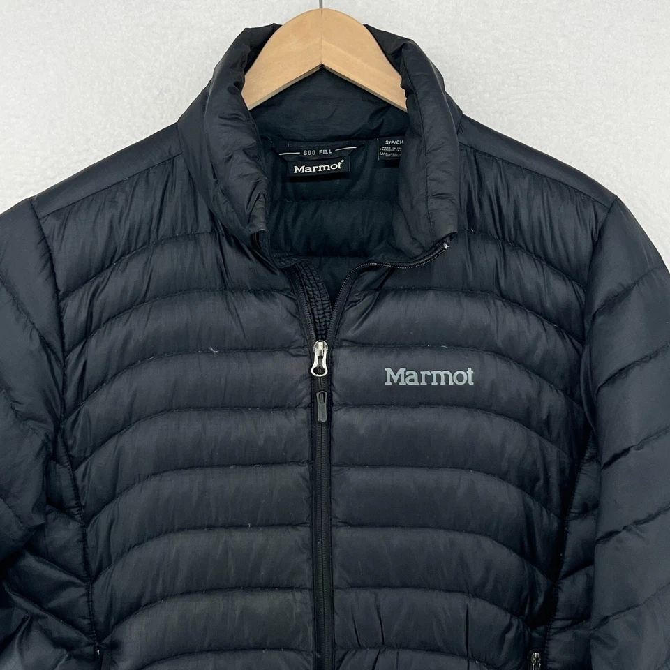 Chaqueta MARMOT Para Hombres S 600 Relleno Power Puffer Pato Abajo Aislado Esquí Negra Foto 4 de 4