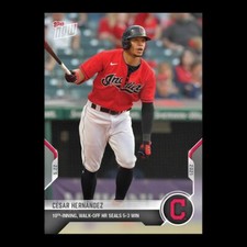 2021 TOPPS NOW® # 256 CESAR HERNANDEZ Walk-Off HR Cleveland Indians 