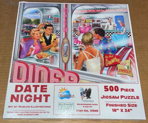 Sunsout Lot Set of 7 puzzles 500 pieces Complete Barns Birds Gardens Oval - Picture 2 of 15