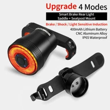 ROCKBROS Bike Tail Lights Smart Brake Sensor Rear Light USB Charging Rainproof
