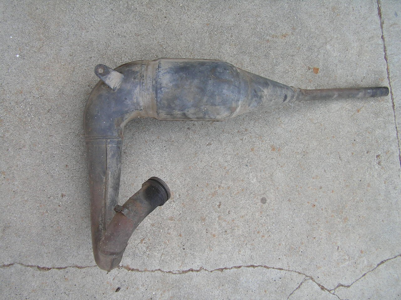 Kawasaki KDX200 1981 Exhaust Pipe Expansion Chamber No Dents AHRMA KDX