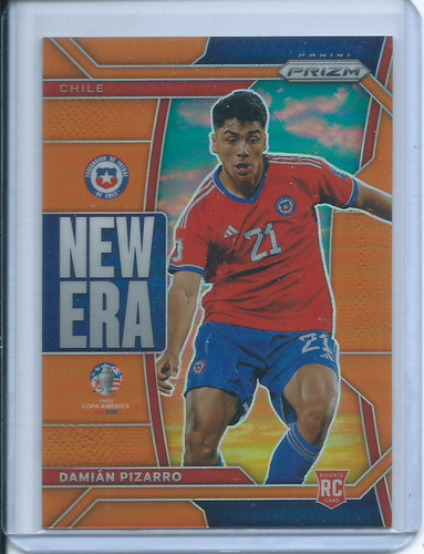 Damian Pizarro Orange New Era /25 Rookie 2024 Panini Prizm CONMEBOL Copa America