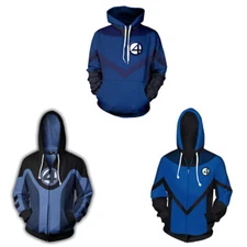 Fantastic Four 3D Hoodies Cosplay Superhero Sweatshirts Jackets Coats Costumes