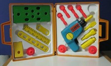 Fisher Price Tool Kit With Wind Up Drill - 924 - 1977 Vintage