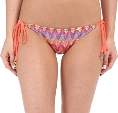 Luli Fama L41906 Song of The Sea  Wavy Ruched Back Full Tie Side Bottoms Size S