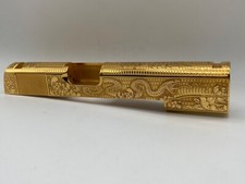 Deep laser engraved 1911 government slide and accents kit 24k gold plated
