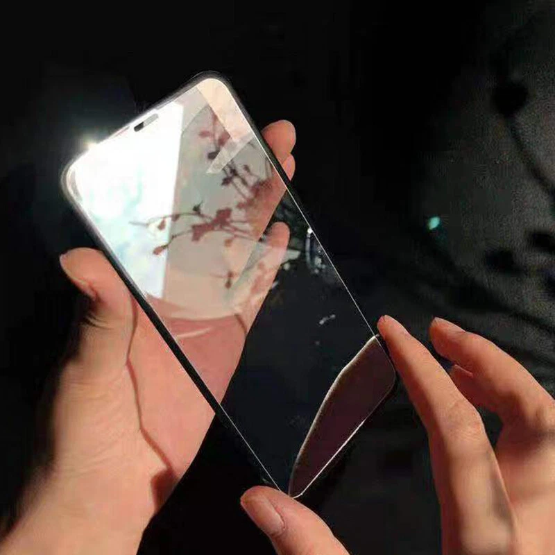 For iPhone 16e 16 Pro Max 15 14 13 Full Mirror Tempered Glass Screen Protector - Image 2 of 4