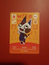 PURRI ANIMAL CROSSING AMIIBO SERIES 4 CARD #361 TRACKED AU POST geniuine