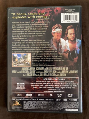 SALVADOR 1985 OLIVER STONE JAMES WOODS JIM BELUSHI DVD MGM SP ED