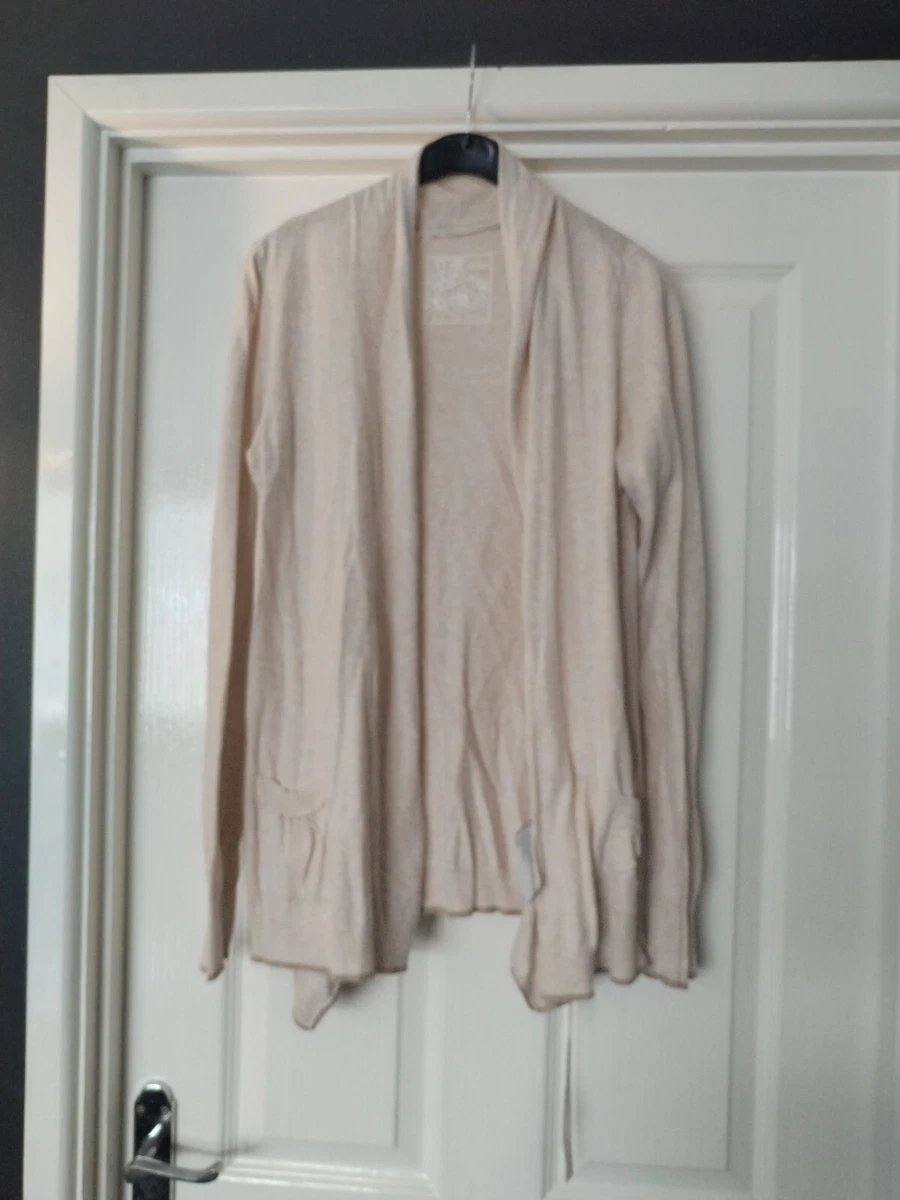 Fat Face Ladies Beige Open Front Cardigan. Size 12