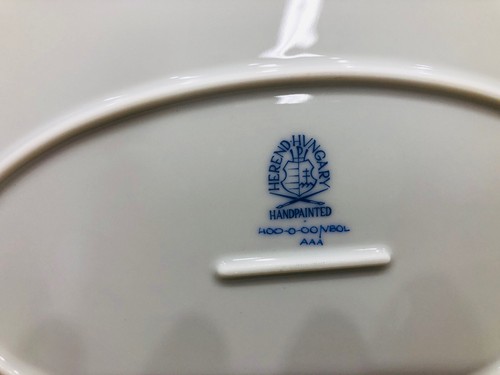 HEREND QUEEN VICTORIA FORTUNA LAVENDER RIBBON TRAY,BRAND NEW BOXED,RETAIL $795.- - Picture 2 of 7