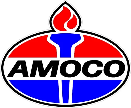 6" AMOCO TORCH GAS PUMP OIL TANK DECAL  