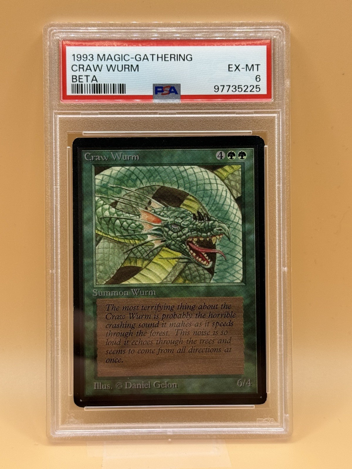 Craw Wurm – MTG Beta (1993) – PSA 6 EX-MT - Magic the Gathering