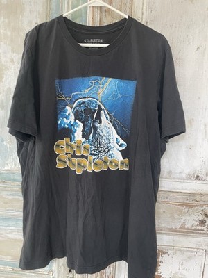 Men s XXL Black Chris Stapleton Wolf T Shirt