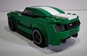 Custom Green/White Ford Mustang GT - This is a modified LEGO 75871 Speed Champio