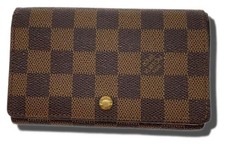 LOUIS VUITTON Porte Monnaie Biet Tresor Damier Ebene Wallet 1935
