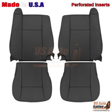 2003 - 2007 Cadillac Cts Front Driver Passenger Perforated Leather Cover Black