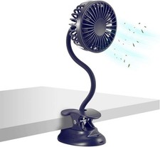 Clip on Fan Usb Battery Operated Desk Clip Fan with Emergency Power Bank