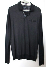 Ted Baker London Men's Navy Blue Polo Shirt Long Sleeves Size 5 XL