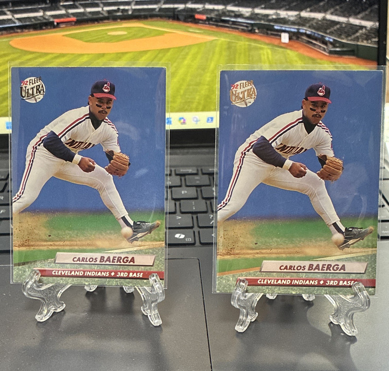 Fleer Ultra 1992 Carlos Baerga #46 Cleveland Indians MLB 2 cards set