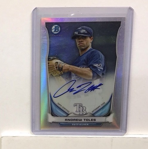 Andrew Toles [Chrome] #AT 2014 Bowman Prospect Autograph card