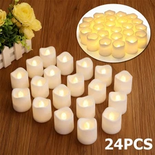 24PCS Flameless Tea Light Candles Lights Battery Operated for Party Christmas