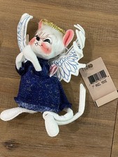 1998 annalee mobilitee blue christmas angel mouse doll