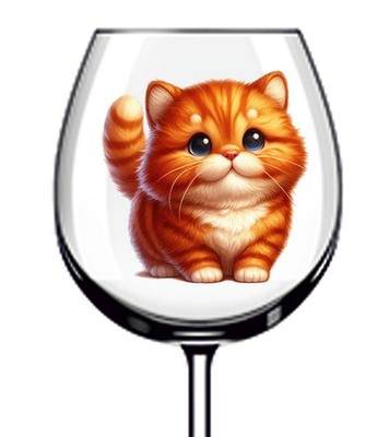 12x Baby Kätzchen Katze Vinyl Aufkleber Abziehbild Becher Weinglas Flasche Van Auto Becher
