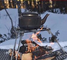 Campfire Stand Outdoor Barbecue Tripod Rack Camping Grill Cooking Pot Holder E