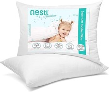 Nestl Toddler Pillow - Pack of 2 Baby Pillows - Organic Cotton Kids Pillow for S