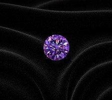 2 CT Fancy Purple Color VVS1 Lab Grown Moissanite Diamond Gemstone 8.50MM