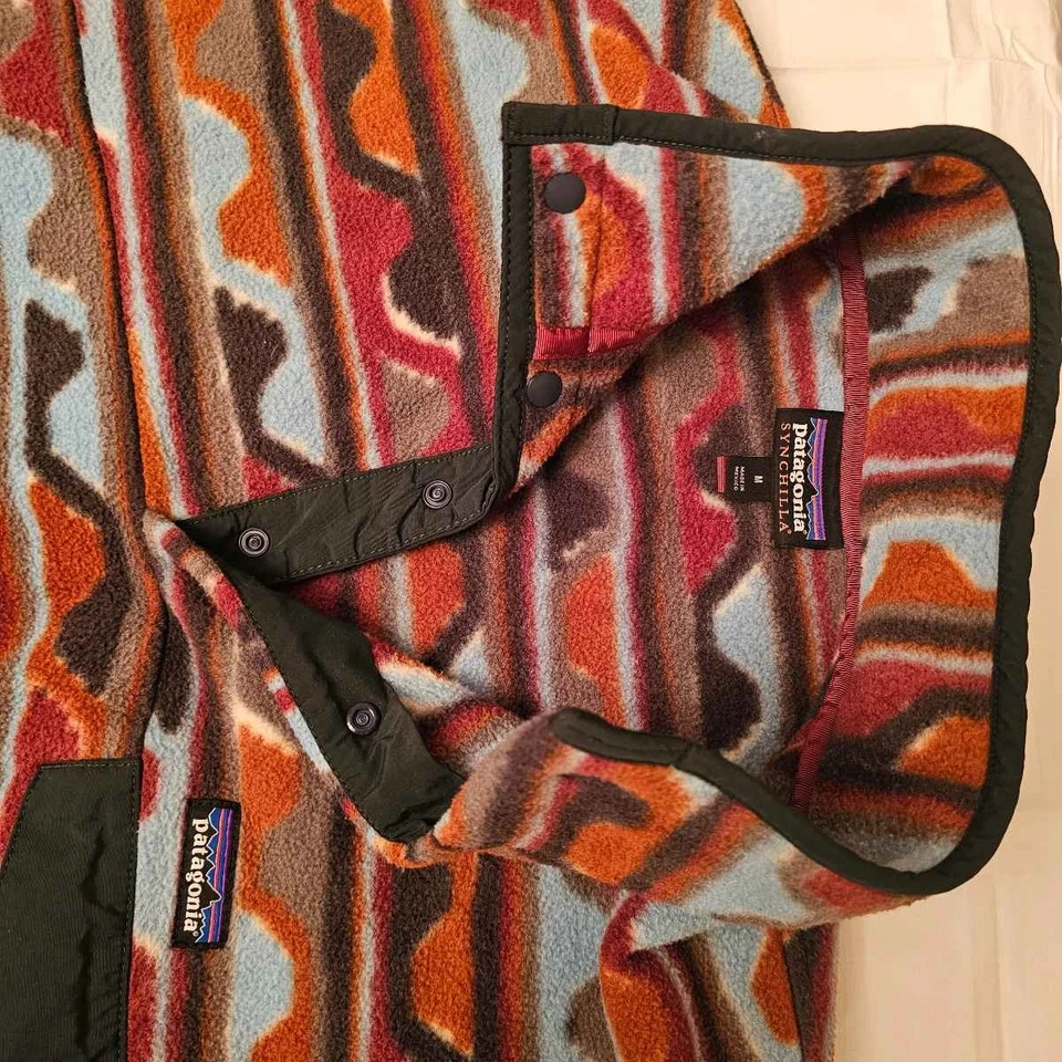 Pullover polar Patagonia Synchilla Snap-T geométrico azteca Foto 2 de 4