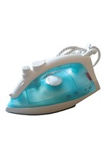 George Home Steam Iron with Adjustable Temperature & Spray – Aque Blue/White